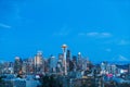 Scenic view Seattle cityscape in night time,Washington,USA.