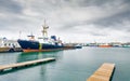 Scenic view of ships docked at a harbor in Cape Town, South Africa