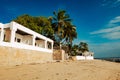 Scenic view shore against buildings in Shela Beach, Lamu Island, Kenya