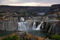 Scenic view of the Shoshone Falls at sunset on the Snake River in Southern Idaho. Royalty Free Stock Photo