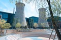 Scenic view of the Shougang Industrial Site Park in Shijingshan