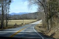 Scenic view showing the Blue Ridge Mountains in the background.