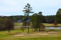 Scenic view showing golf course landscape Royalty Free Stock Photo