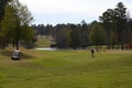 Scenic view showing golf course landscape Royalty Free Stock Photo