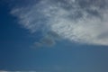 Dramatic Cloudscape on a Clear Blue Sky Background Royalty Free Stock Photo