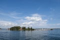 Scenic view of a small island in the archipelago during summer Royalty Free Stock Photo