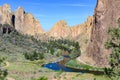 Scenic view of Smith Rock State Park in Oregon Royalty Free Stock Photo