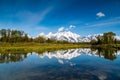 Scenic view of the "Snake River Overlook" and Grand Teton in Yellowstone National Park, Wyoming Royalty Free Stock Photo
