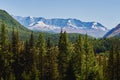 View of the snow-covered North-Chuya range in the Altai mountains, Siberia, Russia Royalty Free Stock Photo