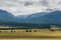 Scenic view of the snow-covered North-Chuya range in the Altai mountains in the summer, Siberia, Russia Royalty Free Stock Photo