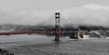 Scenic view of the South span of the iconic Golden Gate Bridge, in San Francisco, California Royalty Free Stock Photo