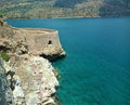 Scenic view of Spinalonga fortress in Kalydon, Greece Royalty Free Stock Photo