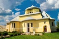 Scenic view of St Michael's Church built in 1924 in neo-baroque style, Vyzhnytsia, Bukovina, Ukraine