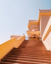 Scenic view of stairs against Mosque at Gaddafi National Mosque in Kampala, Uganda