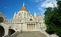 Scenic view of stairs of Fisherman`s Bastion and Matthias church in the morning, Castle hill in Buda, beautiful Royalty Free Stock Photo