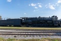 Scenic view of the Strassburg railroad with a selection of vintage trains in the foreground