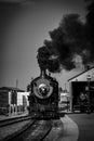 Scenic view of the Strassburg railroad with a selection of vintage trains in the foreground