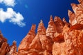 Scenic view of stunning red sandstone hoodoos in Bryce Canyon National Park Royalty Free Stock Photo