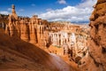 Scenic view of stunning red sandstone hoodoos in Bryce Canyon National Park in Utah, USA Royalty Free Stock Photo