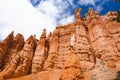 Scenic view of stunning red sandstone hoodoos in Bryce Canyon National Park in Utah, USA Royalty Free Stock Photo