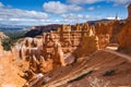 Scenic view of stunning red sandstone hoodoos in Bryce Canyon National Park in Utah, USA Royalty Free Stock Photo