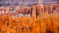 Scenic view of stunning red sandstone hoodoos in Bryce Canyon National Park in Utah, USA Royalty Free Stock Photo