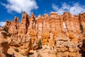 Scenic view of stunning red sandstone hoodoos in Bryce Canyon National Park in Utah, USA Royalty Free Stock Photo