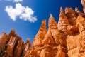 Scenic view of stunning red sandstone hoodoos in Bryce Canyon National Park in Utah, USA Royalty Free Stock Photo