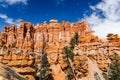 Scenic view of stunning red sandstone hoodoos in Bryce Canyon National Park in Utah, USA Royalty Free Stock Photo