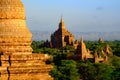 Scenic view of Sulamani temple with brick pagoda deail, Bagan, M Royalty Free Stock Photo