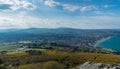 Scenic view from the summit of Bray Head, County Wicklow, Ireland Royalty Free Stock Photo