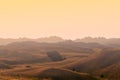 Scenic view at sunset in Badlands National Park, South Dakota, USA. Royalty Free Stock Photo