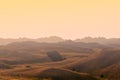 Scenic view at sunset in Badlands National Park, South Dakota, USA.