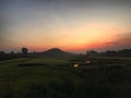 Colourful sun set in Koraput, India