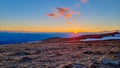 Scenic view during sunset from mountain peak Zingerle Kreuz, Saualpe, Lavanttal Alps, Carinthia, Austria. Cloudscape Royalty Free Stock Photo