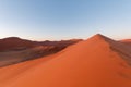 Scenic view of sunset over Namib desert at Naukluft National Park in Namibia Royalty Free Stock Photo