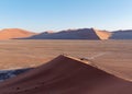 Scenic view of sunset over Namib desert at Naukluft National Park in Namibia Royalty Free Stock Photo