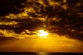 Scenic view of sunset at Polihale Beach, Kauai, Hawaii Royalty Free Stock Photo