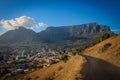 Scenic view of Table Mountain, Cape Town Royalty Free Stock Photo