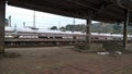 Scenic view of tanker train