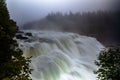 Scenic view of Tannforsen Waterfall, biggest waterfall in Sweden