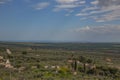 Tavoliere plains in Apulia, view from Gargano hillside, Italy