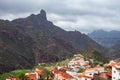 Scenic view of Tejeda village in mountains landscape, Gran Canaria, Spain