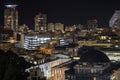 Scenic view of the Tel Aviv skyline at night Royalty Free Stock Photo