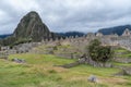 Terraces and houses in the urban or residential sector of the Machu Picchu archaeological complex, Sacred Valley, Peru Royalty Free Stock Photo