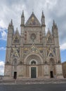 Scenic view of  14th-century Gothic cathedral in Orvieto, Italy Royalty Free Stock Photo