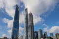 Scenic view of three tallest buildings in Shanghai, China