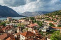 Scenic View To Bay Of Kotor A Medieval Town In Montenegro By the