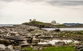 A scenic view to the lighthouse from Fjoloy fort historical site