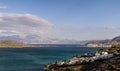 Scenic view to Mirabello bay and Elounda town in Crete island, Greece Royalty Free Stock Photo